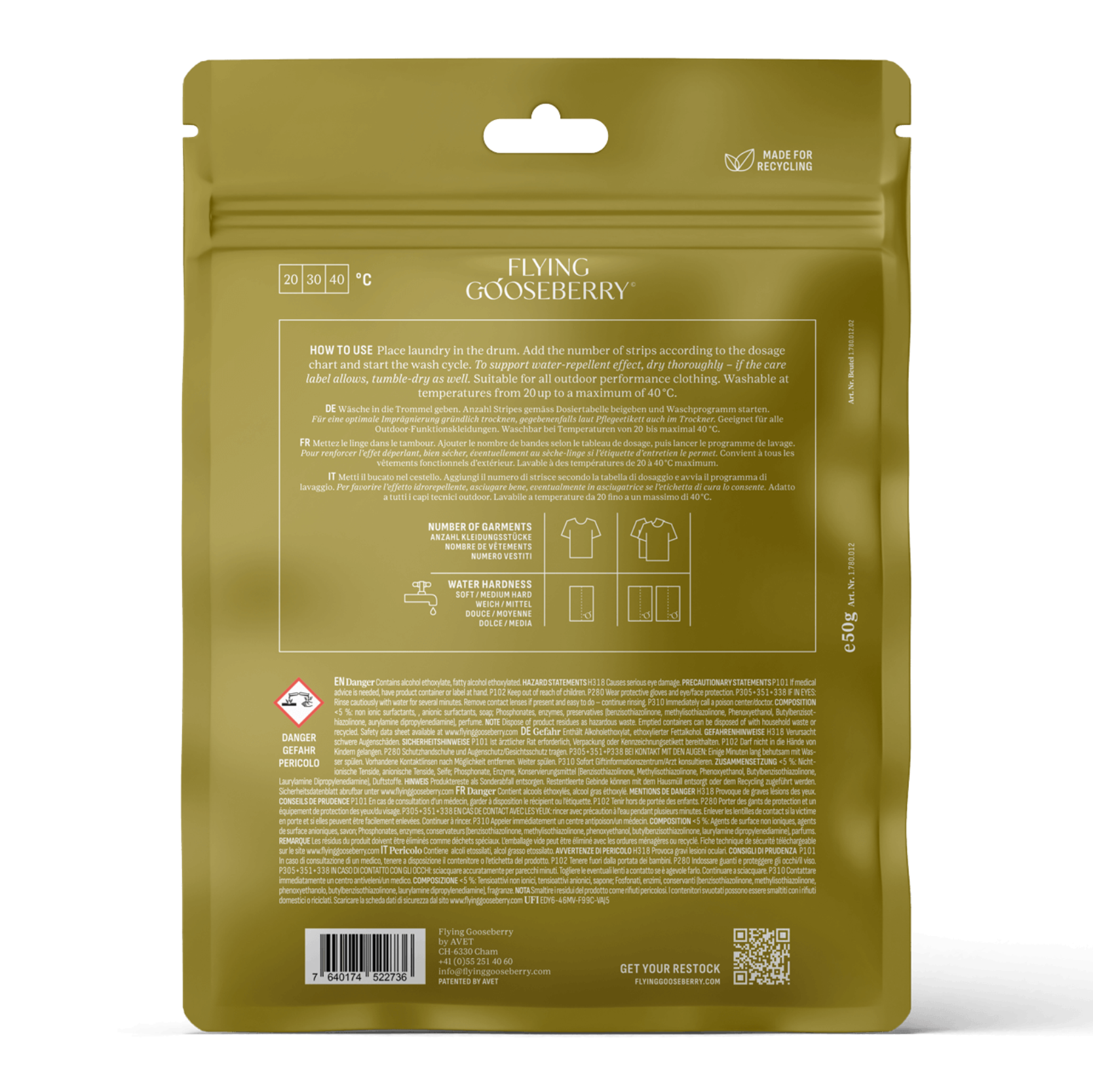 Outdoor Impregnation Waschstreifen